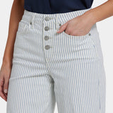 Teresa Wide Leg Ankle Jeans - Palencia Stripe