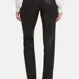 Coated Marilyn Straight Jeans - Black Coated