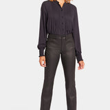 Uplift Coated Marilyn Straight Jeans - Black Coated