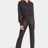 Uplift Coated Marilyn Straight Jeans - Black Coated
