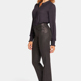 Uplift Coated Marilyn Straight Jeans - Black Coated