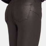 Uplift Coated Marilyn Straight Jeans - Black Coated