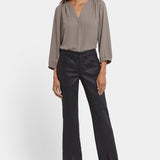 Coated Marilyn Straight Jeans - Black Coated