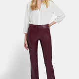 Faux Leather Marilyn Straight Pants - Tavern