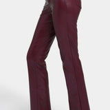 Faux Leather Marilyn Straight Pants - Tavern