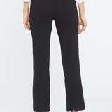 Pull-On Straight Crop Pants - Black