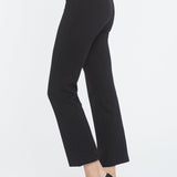 Pull-On Straight Crop Pants - Black