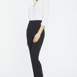 Pull-On Straight Crop Pants - Black