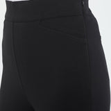 Pull-On Straight Crop Pants - Black