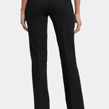 Pull-On Flared Trouser Pants - Black