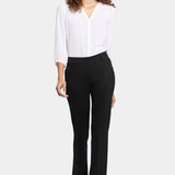 Pull-On Flared Trouser Pants - Black