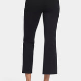 Pull-On Flared Ankle Trouser Pants - Black