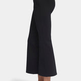 Pull-On Flared Ankle Trouser Pants - Black