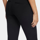 Pull-On Flared Ankle Trouser Pants - Black