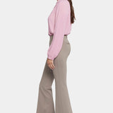 Pull-On Flared Ankle Trouser Pants - Saddlewood