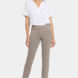 Pull-On Straight Ankle Trouser Pants - Saddlewood