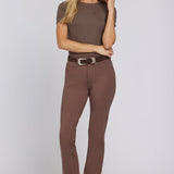 Marilyn Straight Pants - Deep Taupe