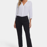Easy-Fit Ankle Trouser Pants - Black