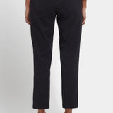 Easy-Fit Ankle Trouser Pants - Black