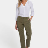 Easy-Fit Ankle Trouser Pants - Bay Leaf