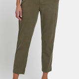 Easy-Fit Ankle Trouser Pants - Bay Leaf