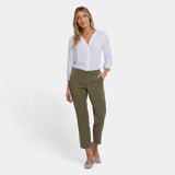 Easy-Fit Ankle Trouser Pants - Bay Leaf