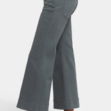 Mia Palazzo Ankle Jeans - Sage Leaf