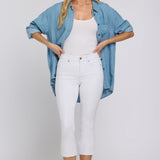Chloe Capri Jeans - Optic White