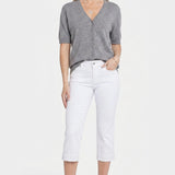 Marilyn Straight Crop Jeans - Optic White