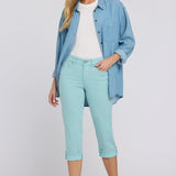 Marilyn Straight Crop Jeans - Aqua Haze