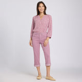 Marilyn Straight Crop Jeans - Dusky Daisy