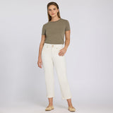 Bailey Relaxed Straight Crop Jeans - Vintage White
