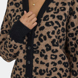 Cheetah Cardigan - Black Combo
