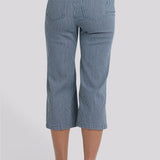 Coco Relaxed Wide Leg Crop Jeans - Malaga Stripe