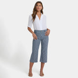 Coco Relaxed Wide Leg Crop Jeans - Malaga Stripe