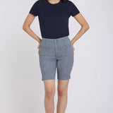 Ella Denim Shorts - Malaga Stripe
