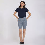 Ella Denim Shorts - Malaga Stripe