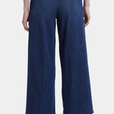 Mona Wide Leg Trouser Ankle Jeans - Ibiza Blues