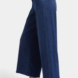 Mona Wide Leg Trouser Ankle Jeans - Ibiza Blues