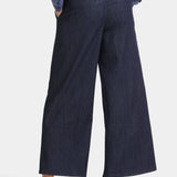 Mona Wide Leg Trouser Ankle Jeans - Lightweight Rinse