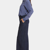 Mona Wide Leg Trouser Ankle Jeans - Lightweight Rinse