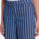 Mona Wide Leg Trouser Ankle Jeans - Huelva Stripe