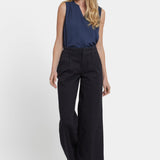 Mona Wide Leg Trouser Jeans - Black