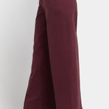 Mona Wide Leg Trouser Jeans - Sienna Red