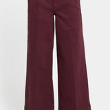 Mona Wide Leg Trouser Jeans - Sienna Red