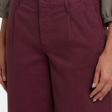Mona Wide Leg Trouser Jeans - Sienna Red