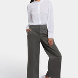Mona Wide Leg Trouser Jeans - Vine Leaf