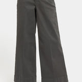 Mona Wide Leg Trouser Jeans - Vine Leaf