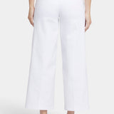 Mona Wide Leg Trouser Ankle Jeans  - Optic White