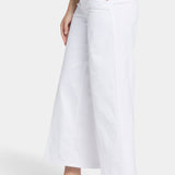 Mona Wide Leg Trouser Ankle Jeans  - Optic White